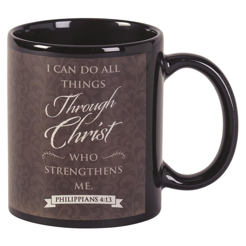 Can Do All Things Through Christ Chocolate 11 ounce Ceramic Novelty Coffee Mug by Dicksons, product view 2