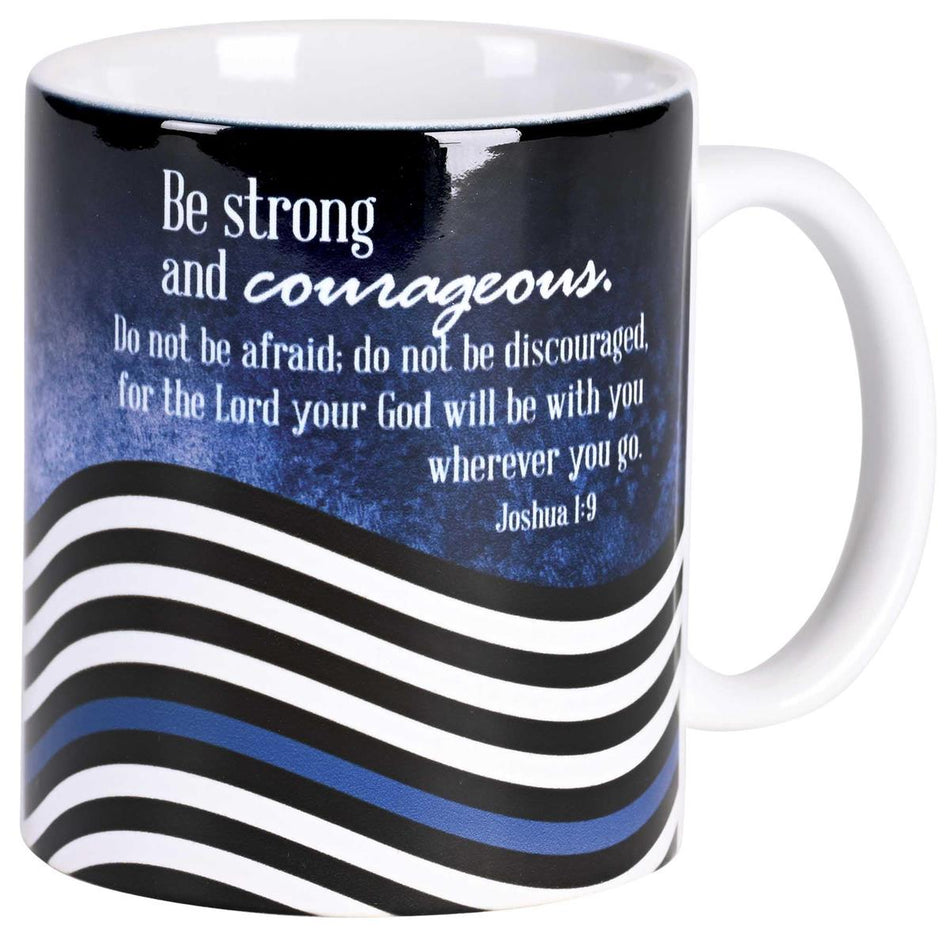 Mug Ceramic Police Be Strong 11oz by Dicksons, product view 2