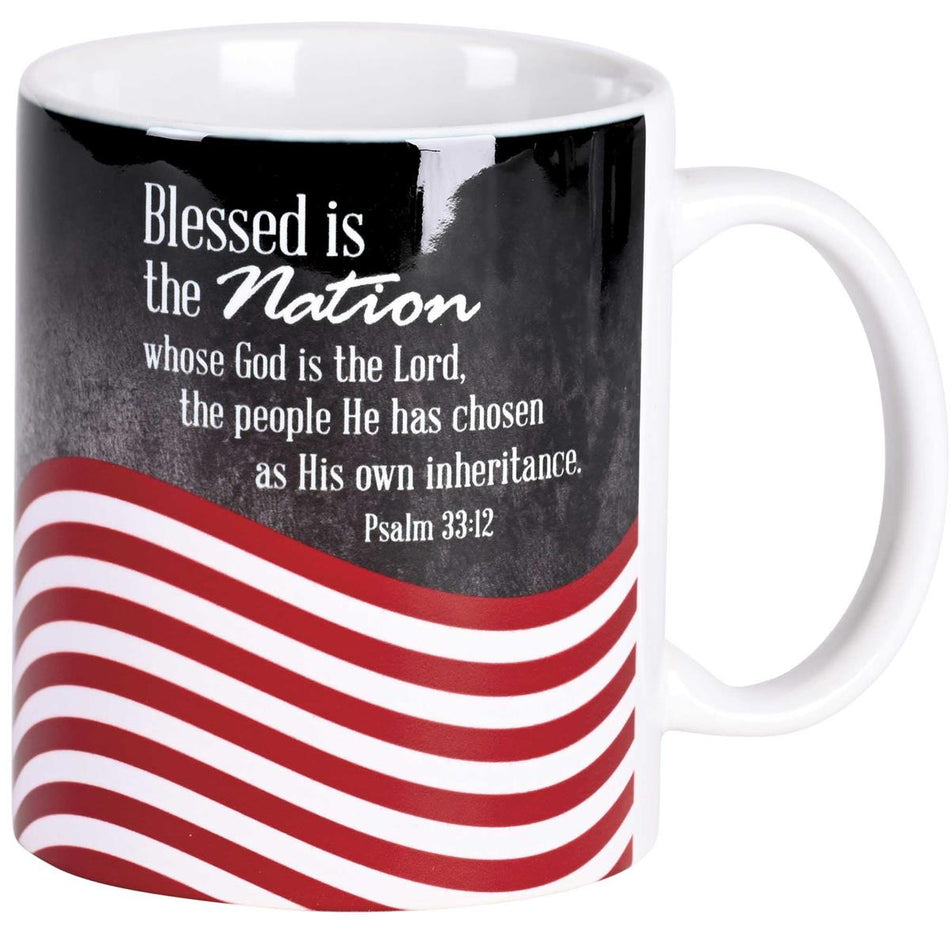 Mug Ceramic Flag Blessed Is The 11oz by Dicksons, product view 2
