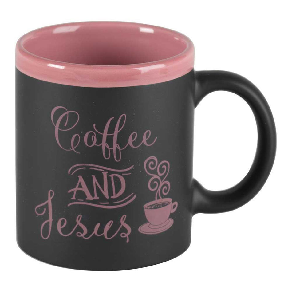 Coffee and Jesus Chalkboard Stoneware by Dicksons, product view 2