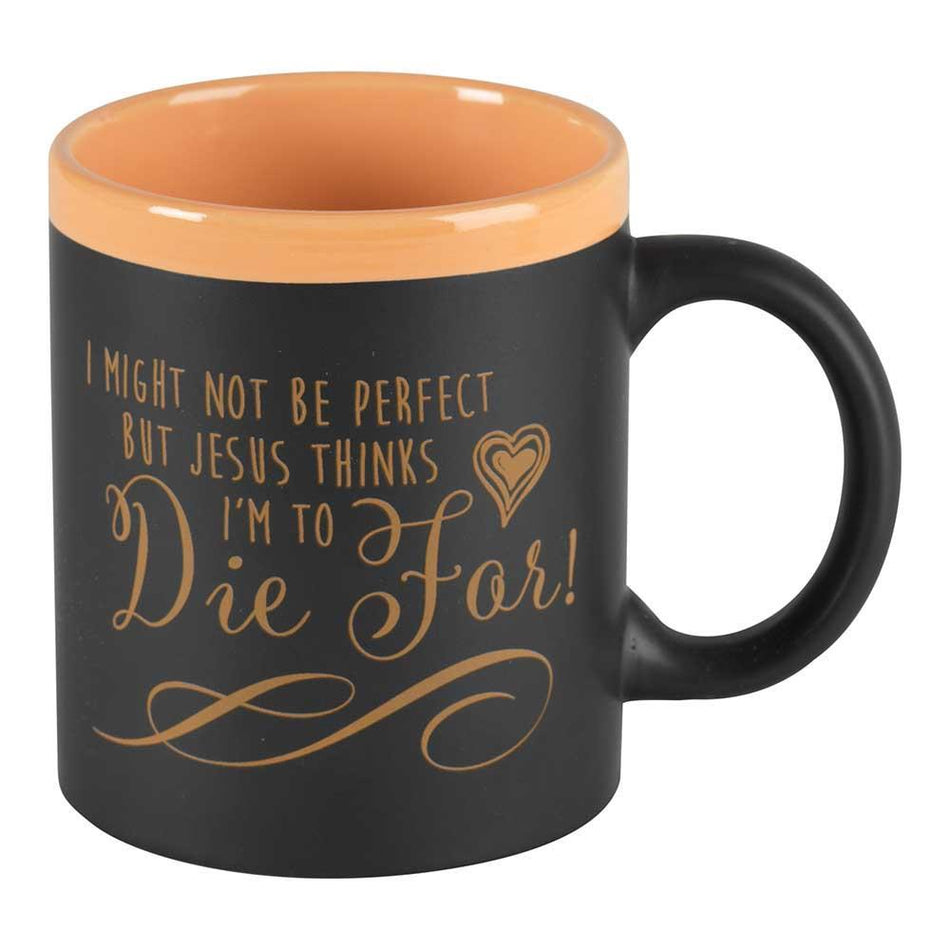 Jesus Thinks Chalkboard Stoneware Mug by Dicksons, product view 2