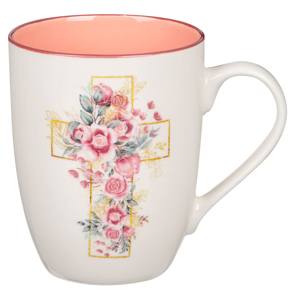 It Is Well With My Soul Soft Blue and Gold Ceramic Coffee Mug