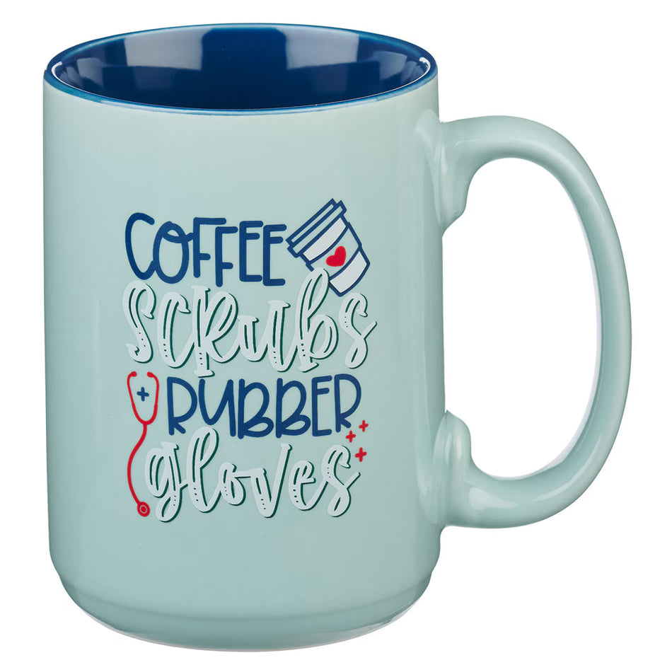 Coffee Scrubs Rubber Gloves Ceramic Coffee Mug