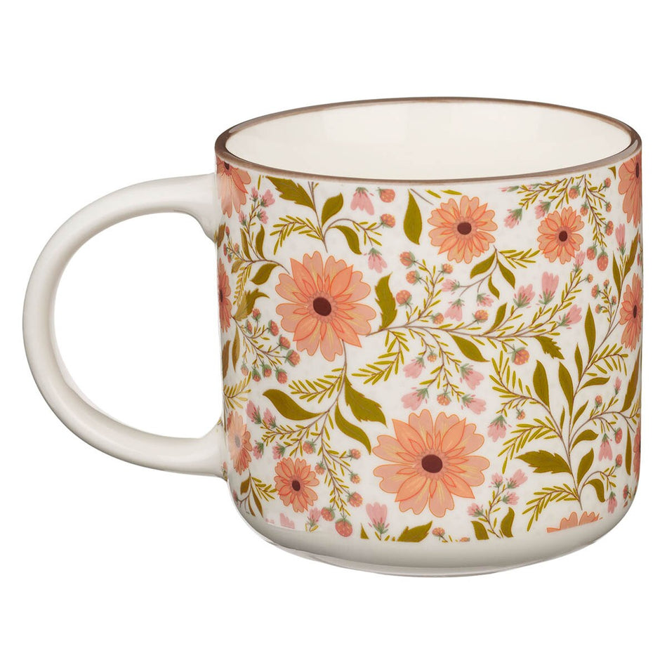 Trust in the Lord Coral Cascade Ceramic Coffee Mug - Isaiah 40:31 by Christian Art Gifts, product view 2