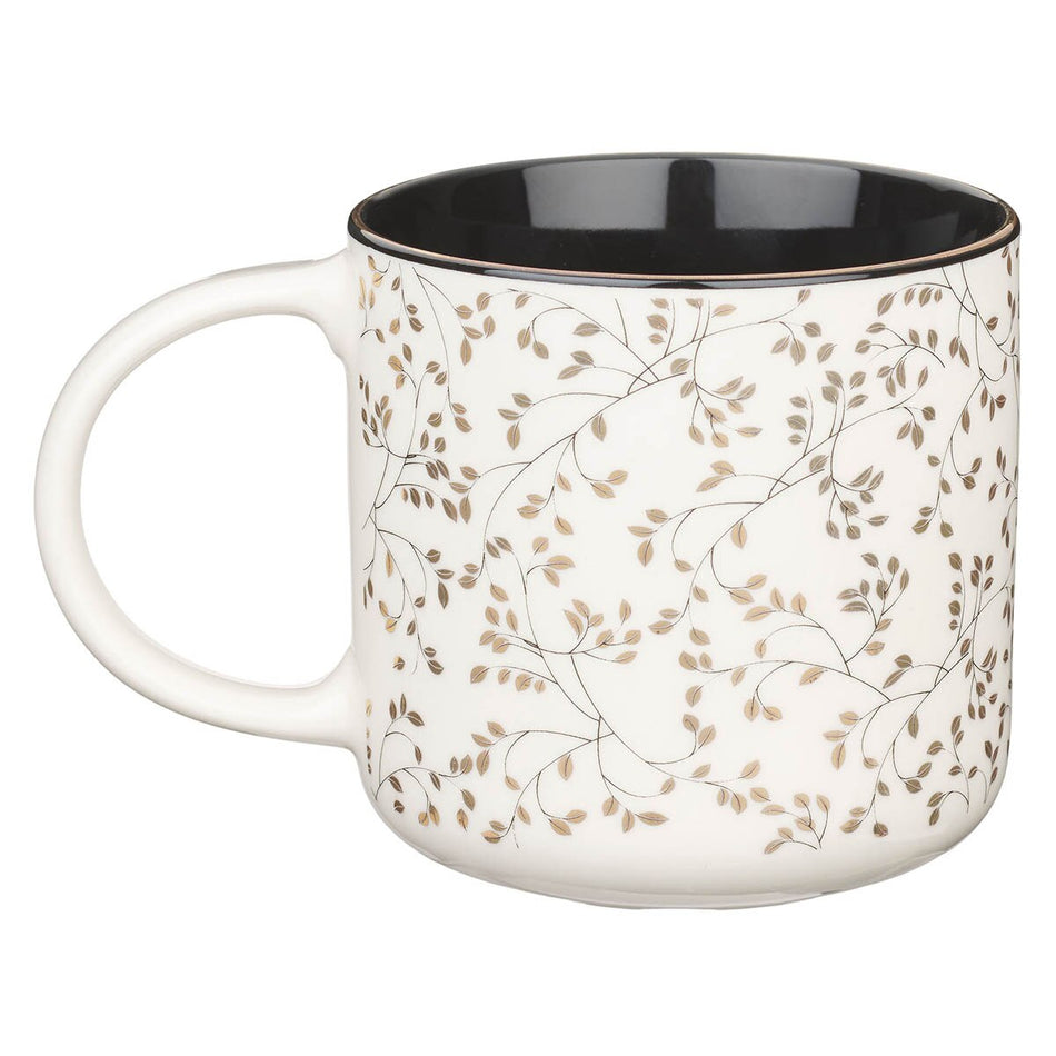 Prayer Changes Things Gold Leaf Ceramic Coffee Mug by Christian Art Gifts, product view 2