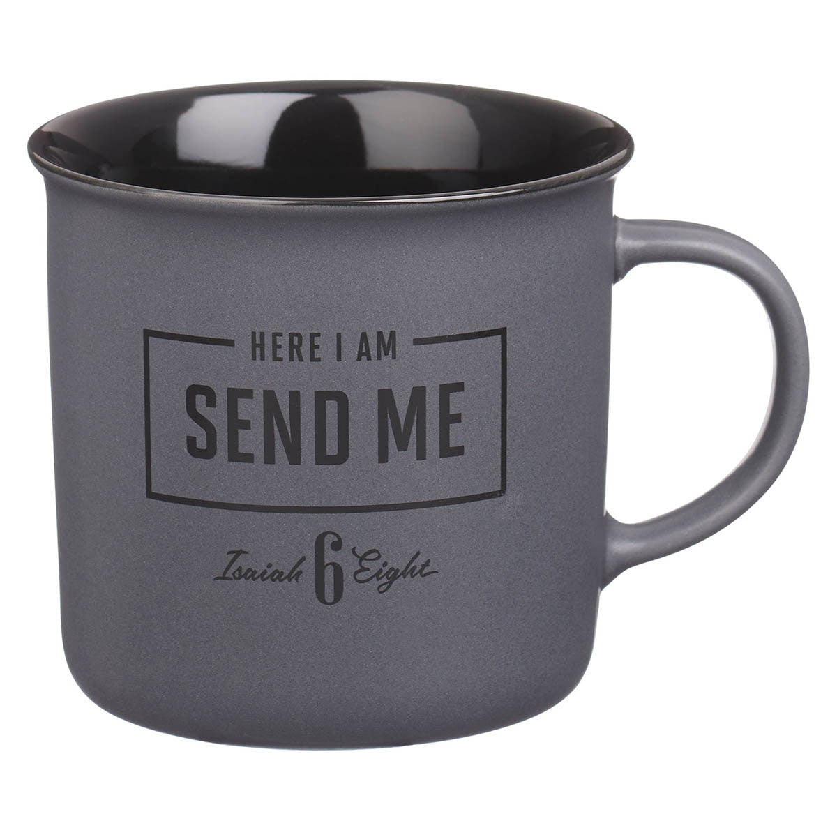 Send Me Charcoal Gray Ceramic Coffee Mug - Isaiah 6:8 by Christian Art Gifts