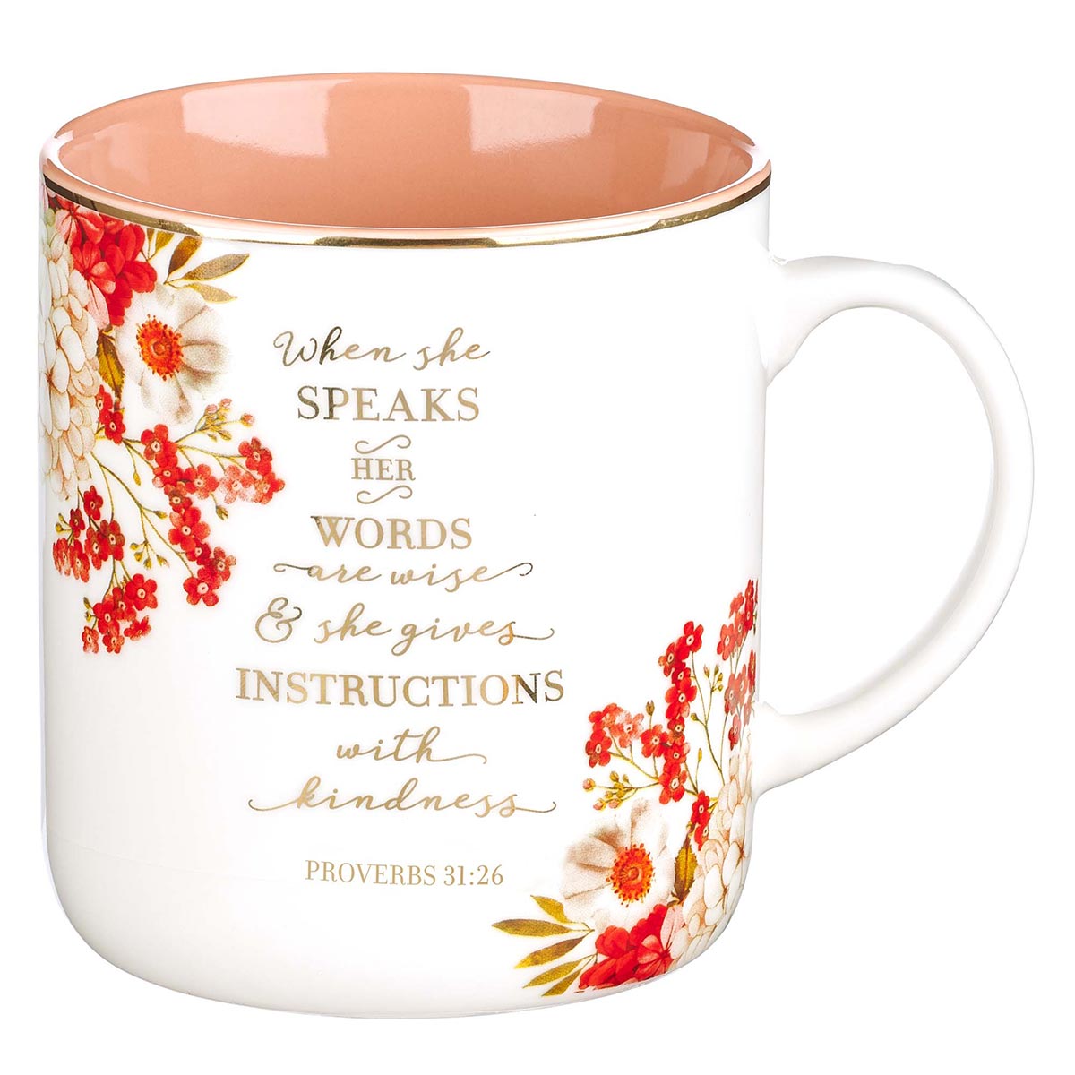 When She Speaks Ceramic Coffee Mug - Proverbs 31:26 by Christian Art Gifts