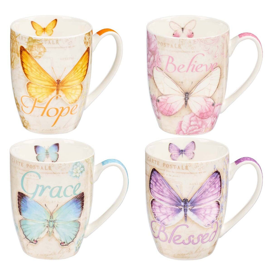 Butterfly Blessings Mug Set by Christian Art Gifts