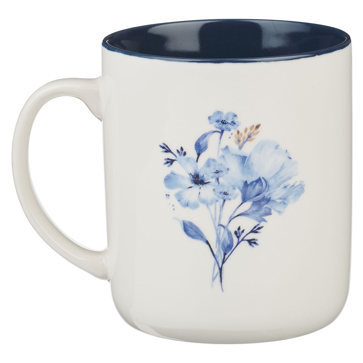 Blue Floral Tile Ceramic Mug Set by Christian Art Gifts, product view 7