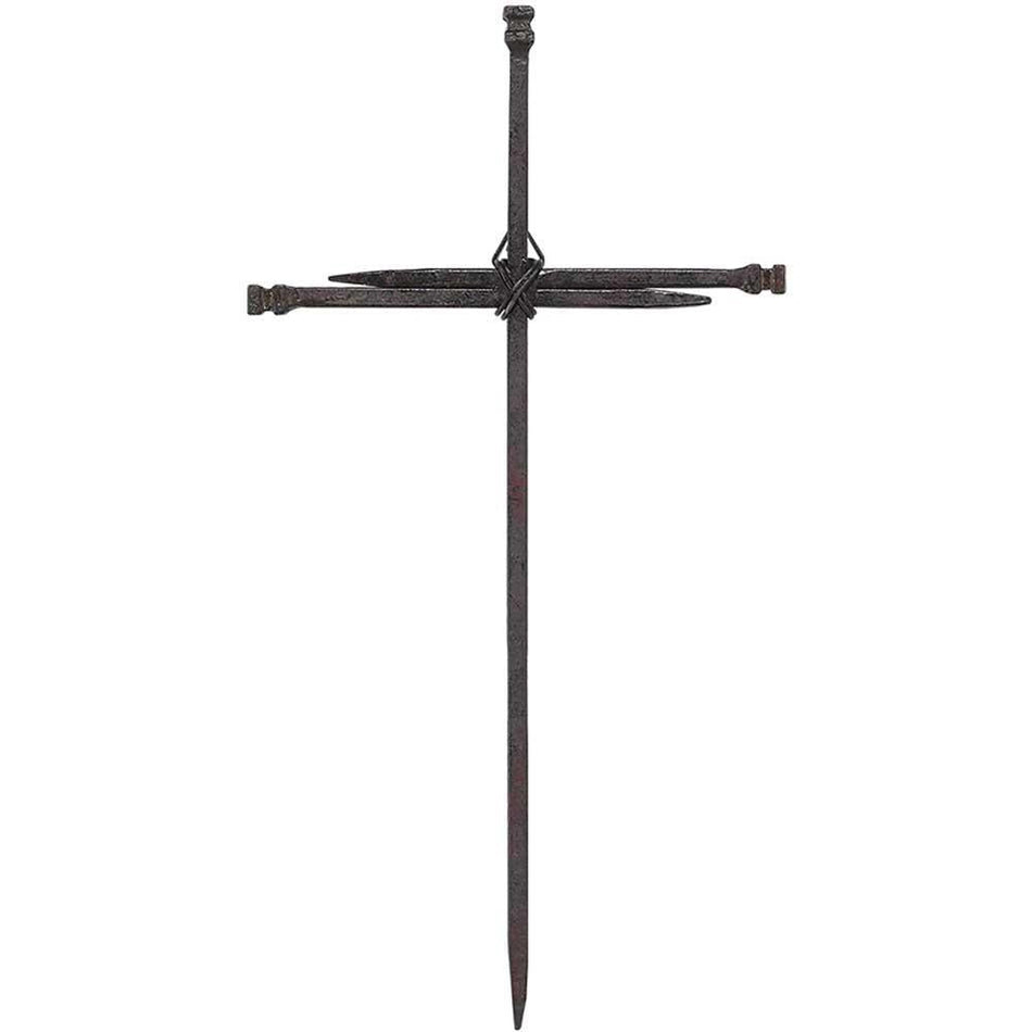 Three Driven Nails Brown Rust Look 12.5 Metal Wall Cross by Dicksons