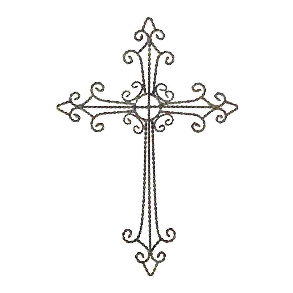 Antique Gray 17 x 12 inch Metal Wall Cross by Dicksons