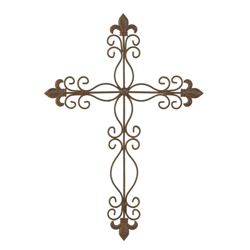 Wall Cross Fleur De Lis Metal by Dicksons