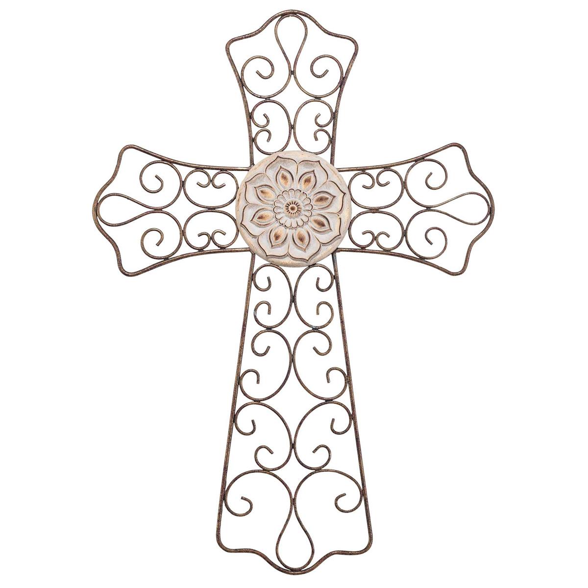 Metal Wall Cross Patina Finish 19.5in by Dicksons