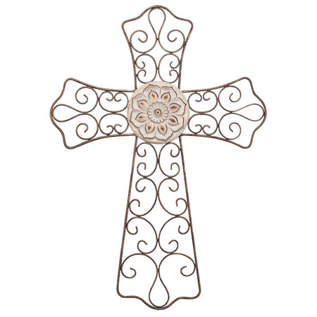 Metal Wall Cross Patina Finish 19.5in by Dicksons