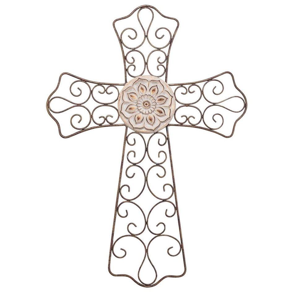 Metal Wall Cross Patina Finish 19.5in by Dicksons