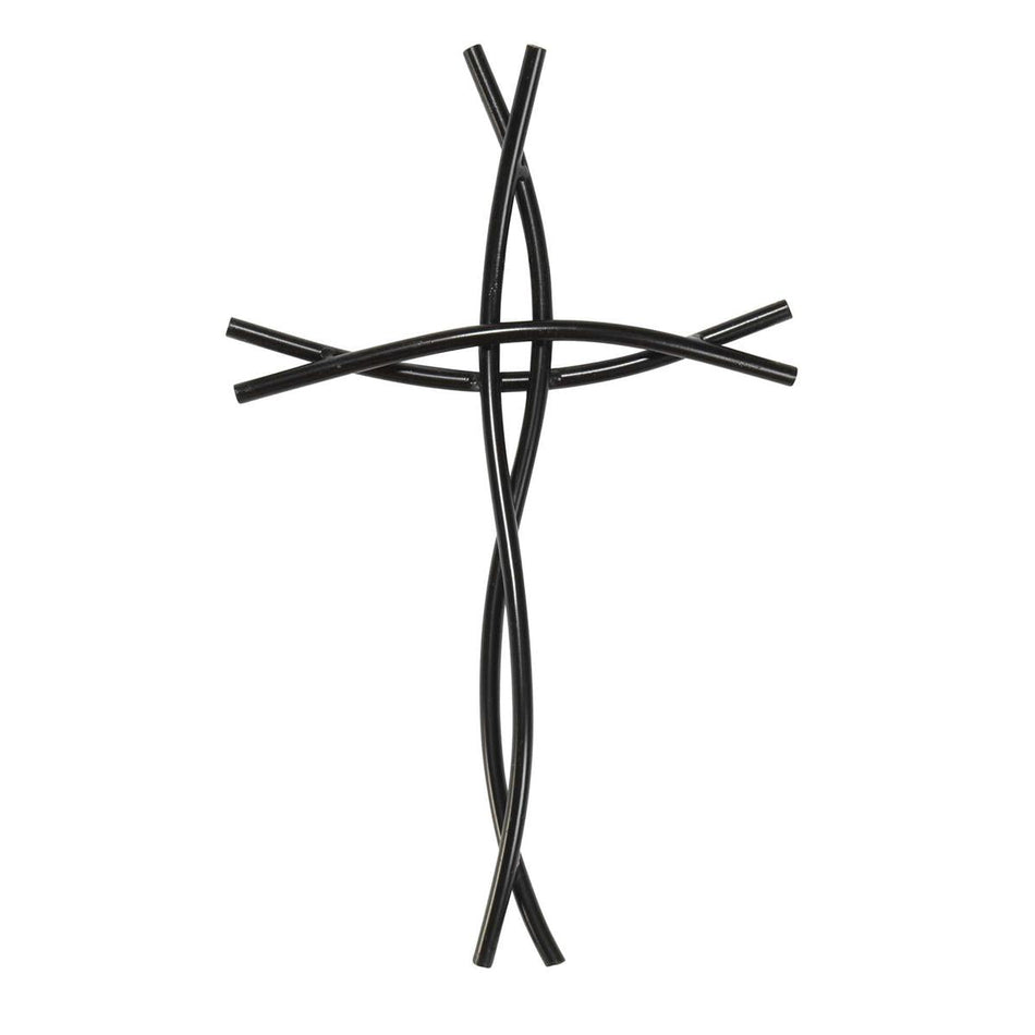 Wall Cross Metal Braided Black 15.75h by Dicksons, product view 2