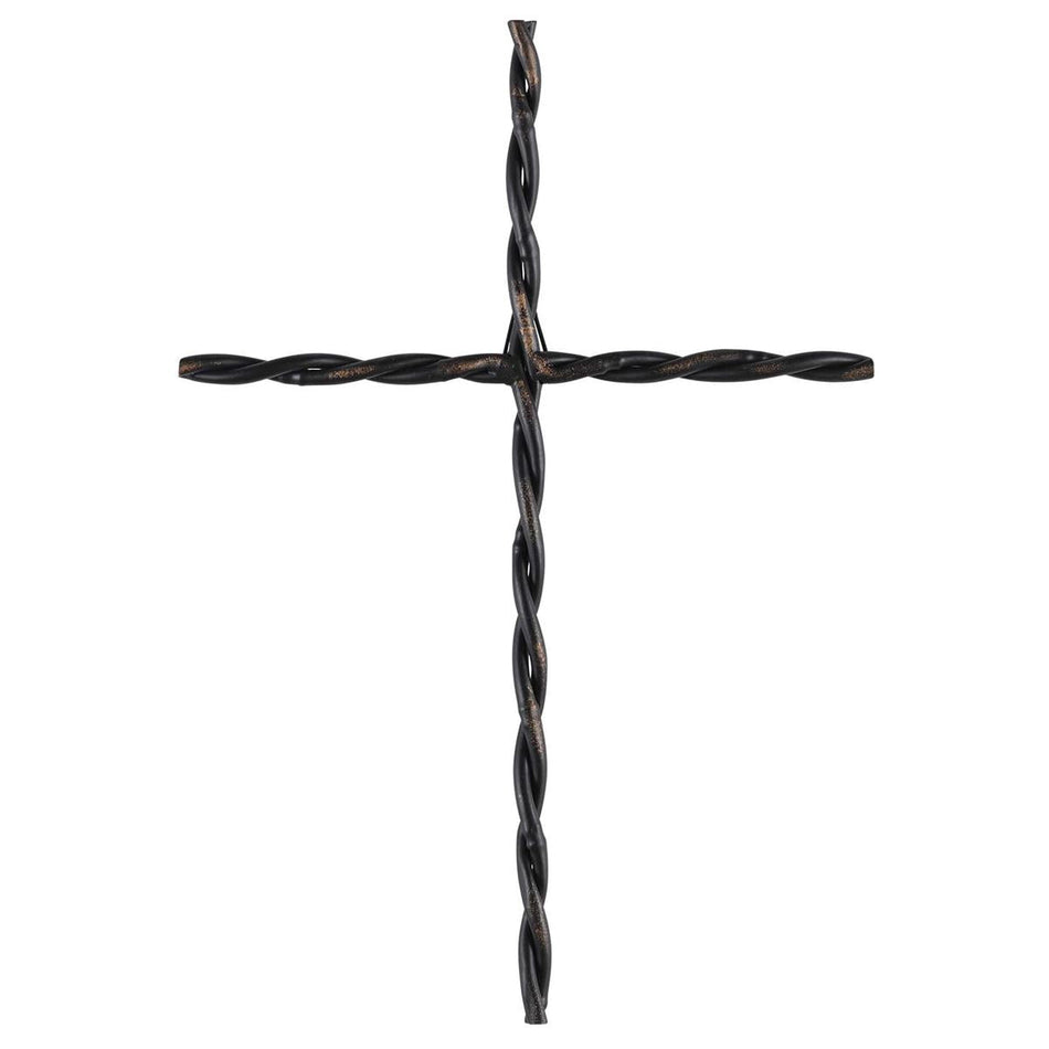 Wall Cross Black Twisted Metal 15.5H by Dicksons