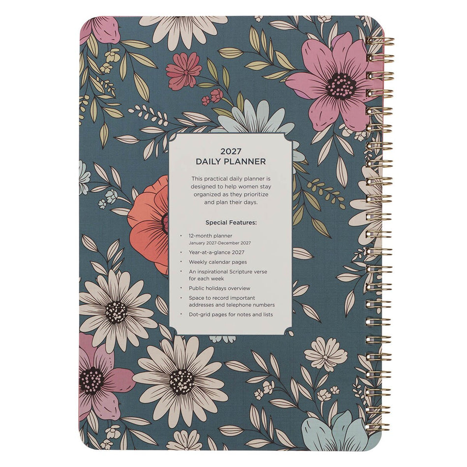 2027 Be Still and Know Spiral Weekly Planner - Psalm 46:10 by Christian Art Gifts, product view 2
