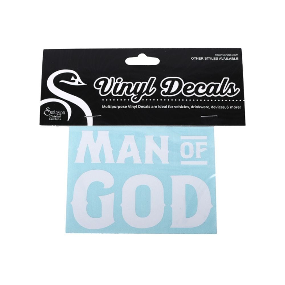 Vinyl Man of God Decal by Swanson Christian Products, product view 2