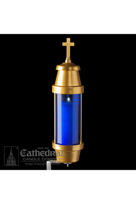 Memorial Light Fixtures - Blue Offset Spike by Anchor Christian Distributors