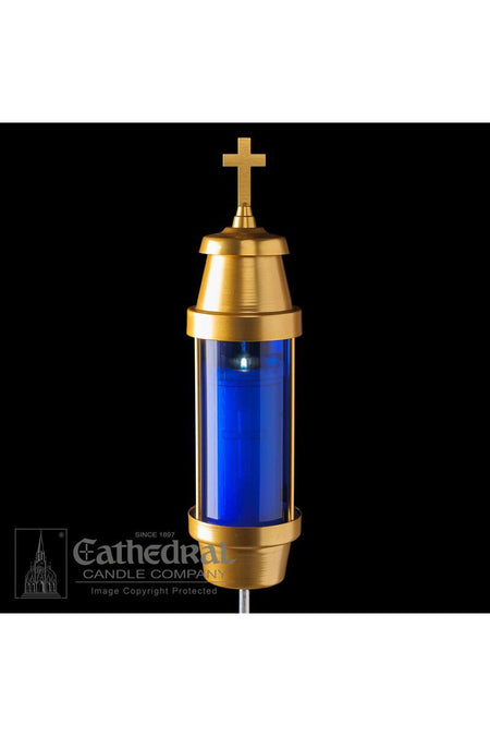 Memorial Light Fixtures - Blue Replacement Globe by Anchor Christian Distributors