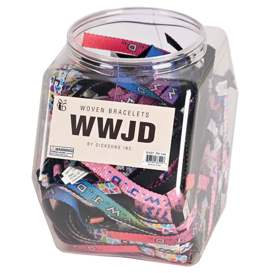 Woven Bracelet Assortment Tub WWJD by Dicksons