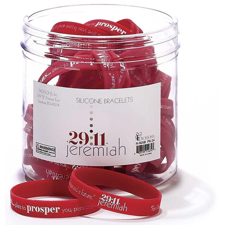 Jeremiah 29:11 Silicone Bracelets Tub by Dicksons