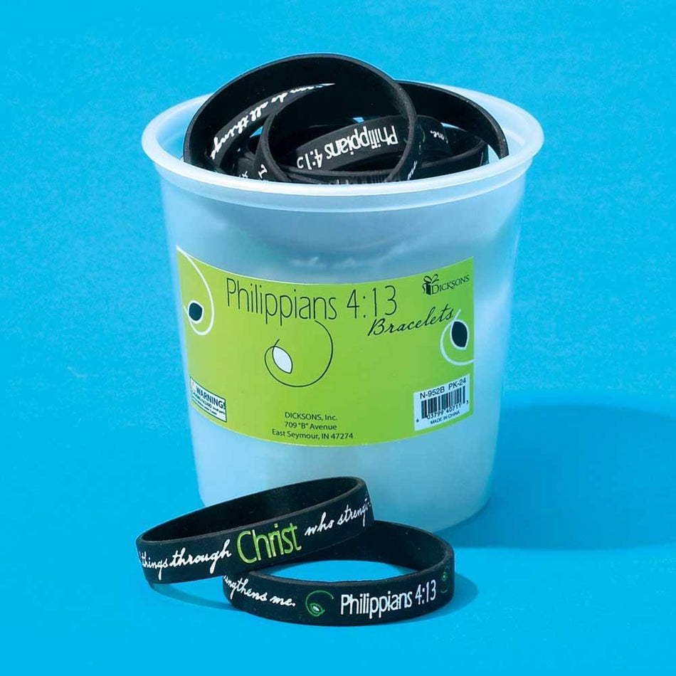 I Can Do All Things Through Christ One Size Fits Most Silicone Bracelets by Dicksons