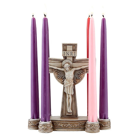 Crucifix Lenten Candleholder by Avalon Gallery, product view 6