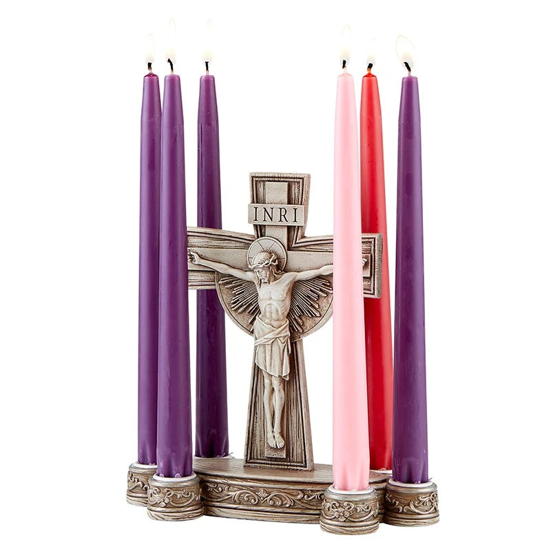 Crucifix Lenten Candleholder by Avalon Gallery, product view 7