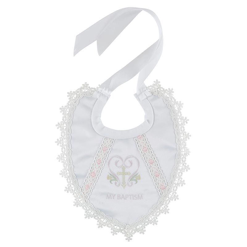 Holy Cross Baptismal Bib by Christian Brands, product view 2