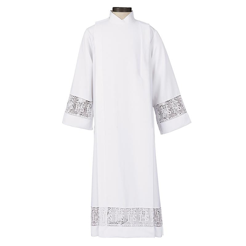 Latin Cross Front Wrap Alb