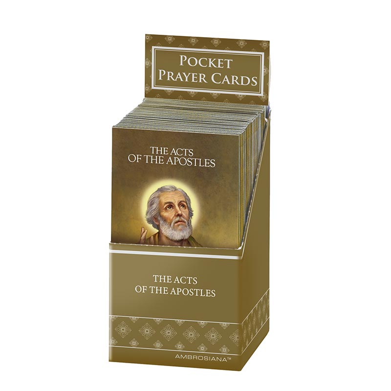 The Acts of The Apostles Pocket Prayer Card Display - 48/pk by Catholic Brands