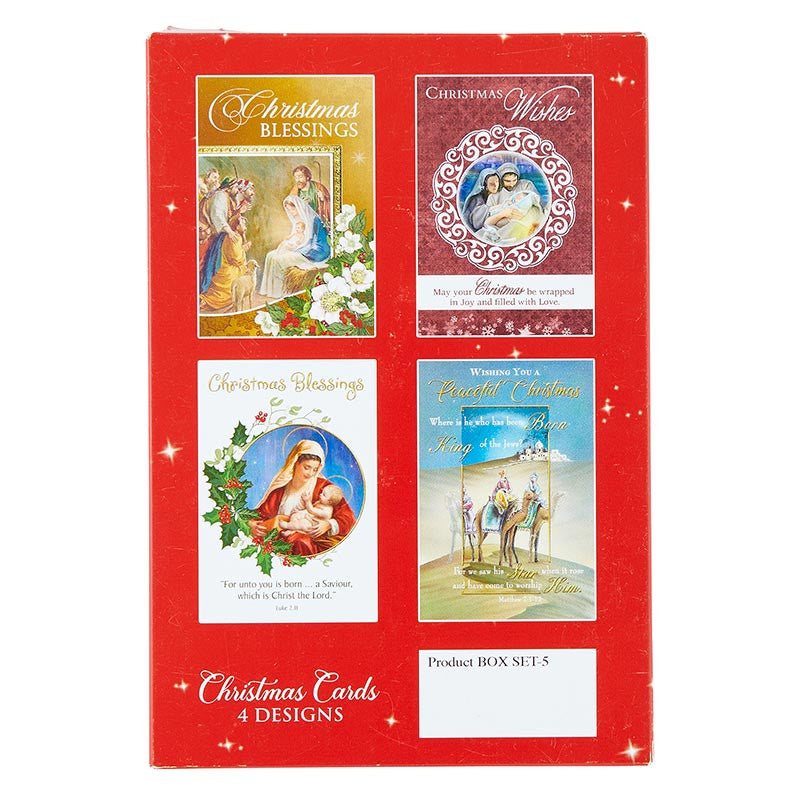 Boxed Christmas Cards - Christmas Wishes (4 Asst) - 12 cards/bx