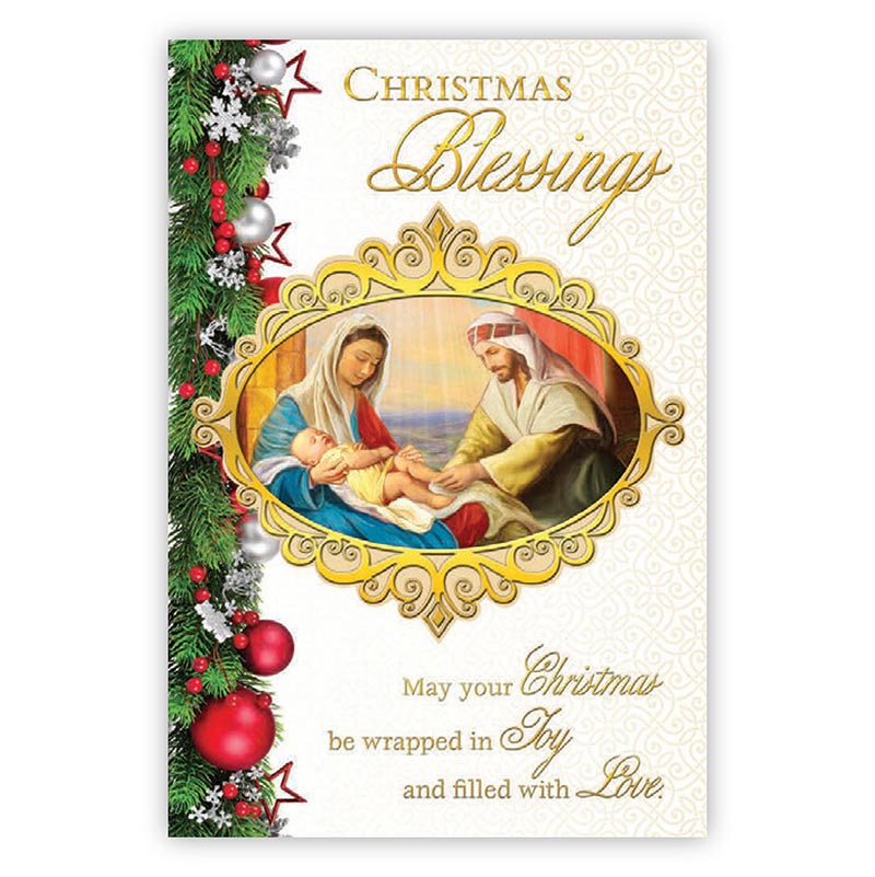 Boxed Christmas Cards - Christmas Blessings (4 Ass't) - Box of 12 by Christian brands Catholic, product view 5