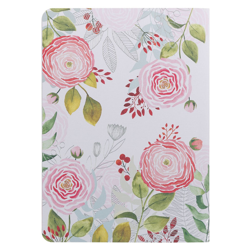 Find Joy in the Little Things Pink Floral Large Notebook by Christian Art Gifts, product view 2