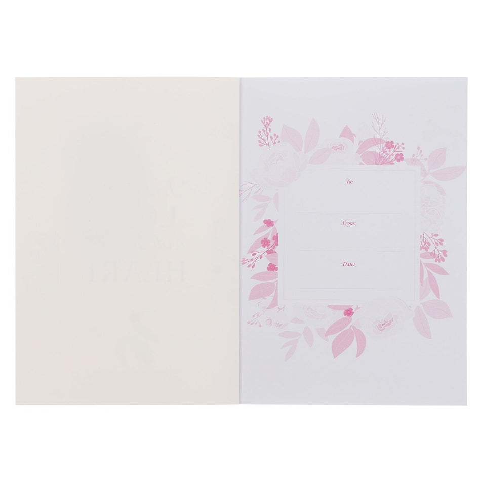 Trust in the Lord Pink Floral Medium Notebook - Proverbs 3:5 by Christian Art Gifts, product view 2