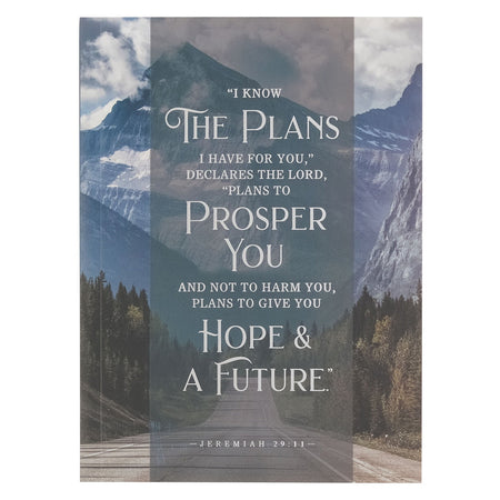 Hope and a Future Mountain Path Medium Notebook - Jeremiah 29:11 by Christian Art Gifts