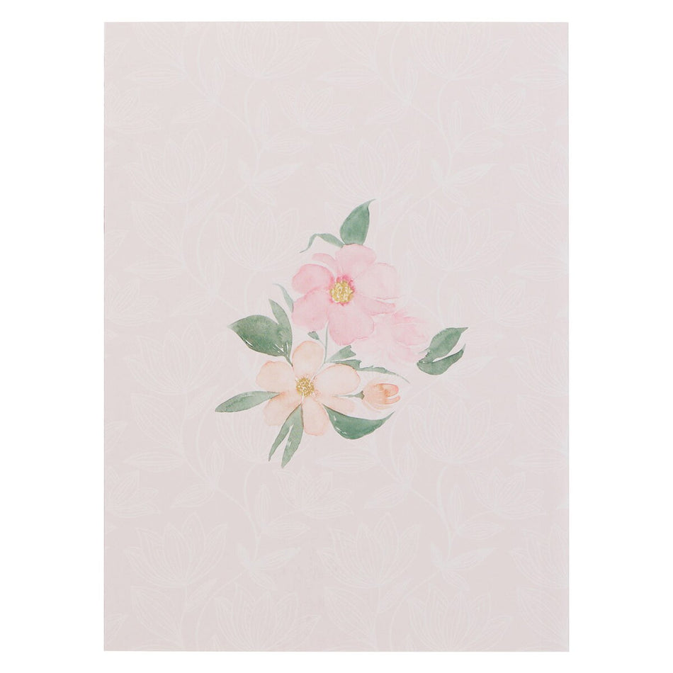 Be Still and Know Pink Floral Medium Notebook - Psalm 46:10 by Christian Art Gifts, product view 2