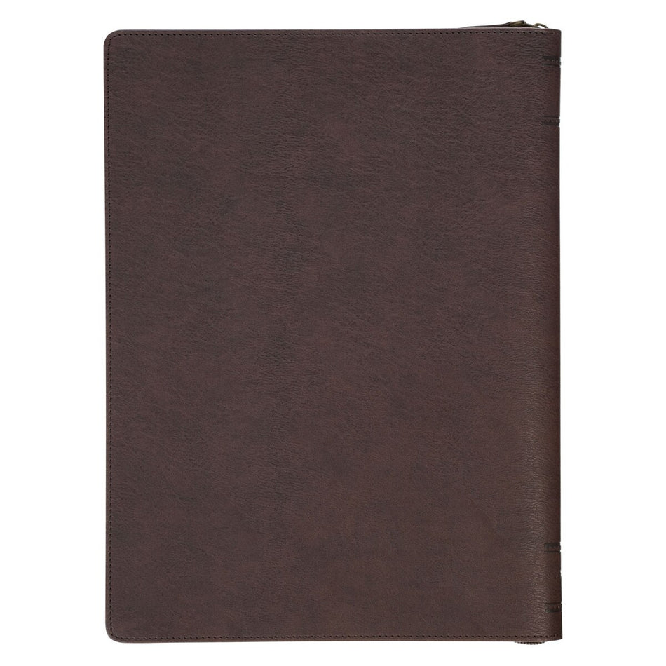 The Plans Cocoa Brown and Taupe Faux Leather Executive Padfolio - Jeremiah 29:11 by Christian Art Gifts, product view 2