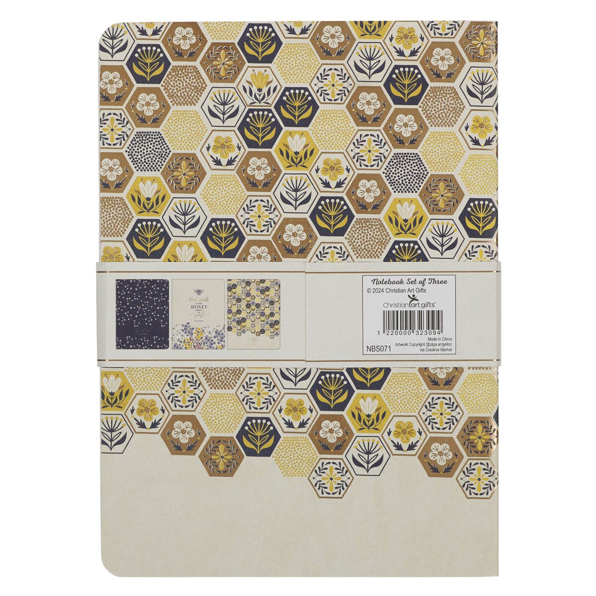 Kind Words Are Like Honey Large Notebook Set - Proverbs 16:24 by Christian Art Gifts, product view 2