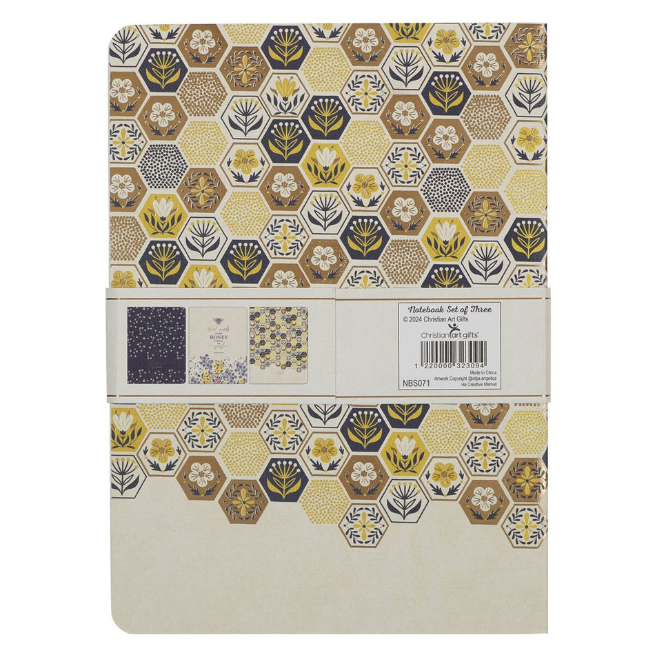 Kind Words Are Like Honey Large Notebook Set - Proverbs 16:24 by Christian Art Gifts, product view 2