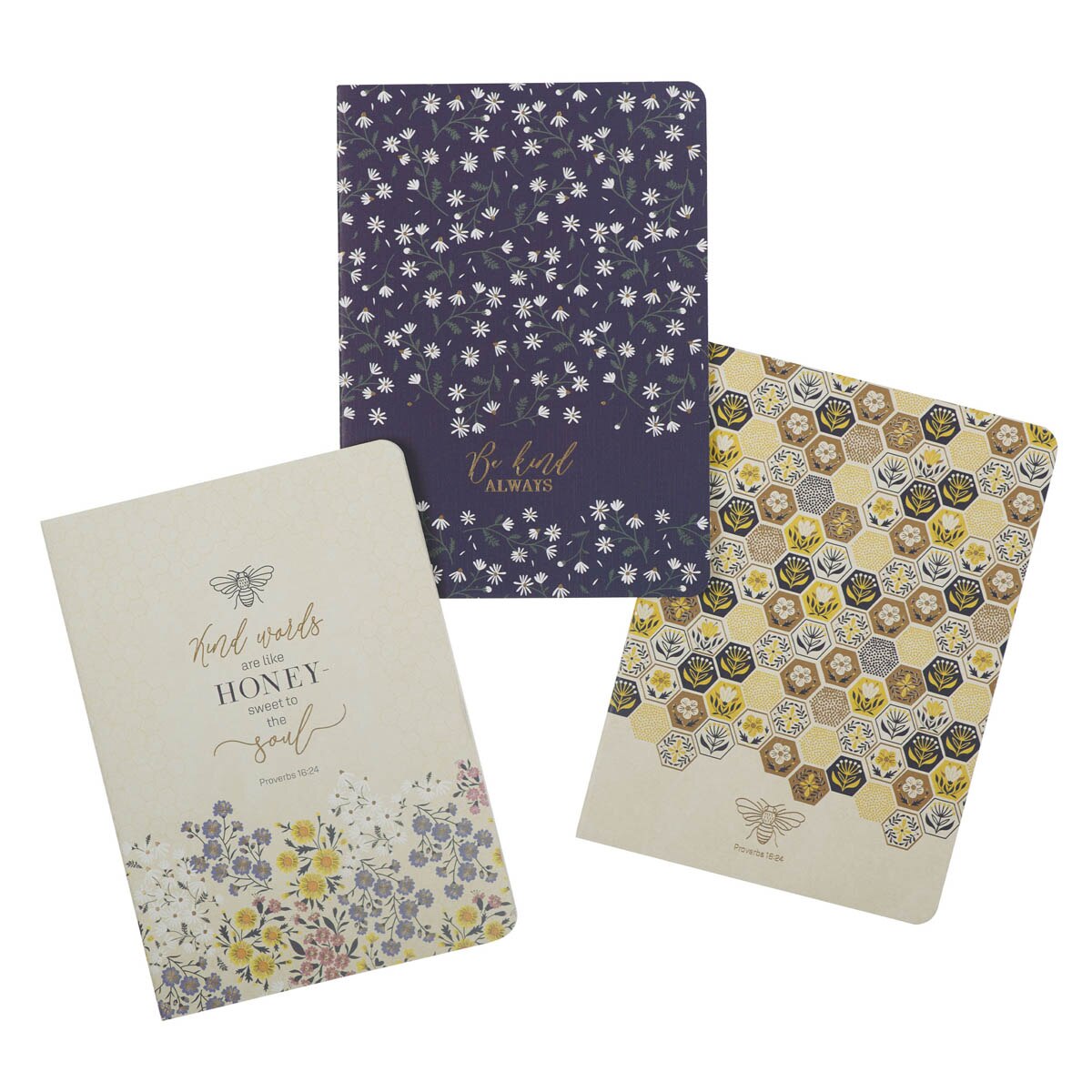 Kind Words Are Like Honey Large Notebook Set - Proverbs 16:24 by Christian Art Gifts, product view 3
