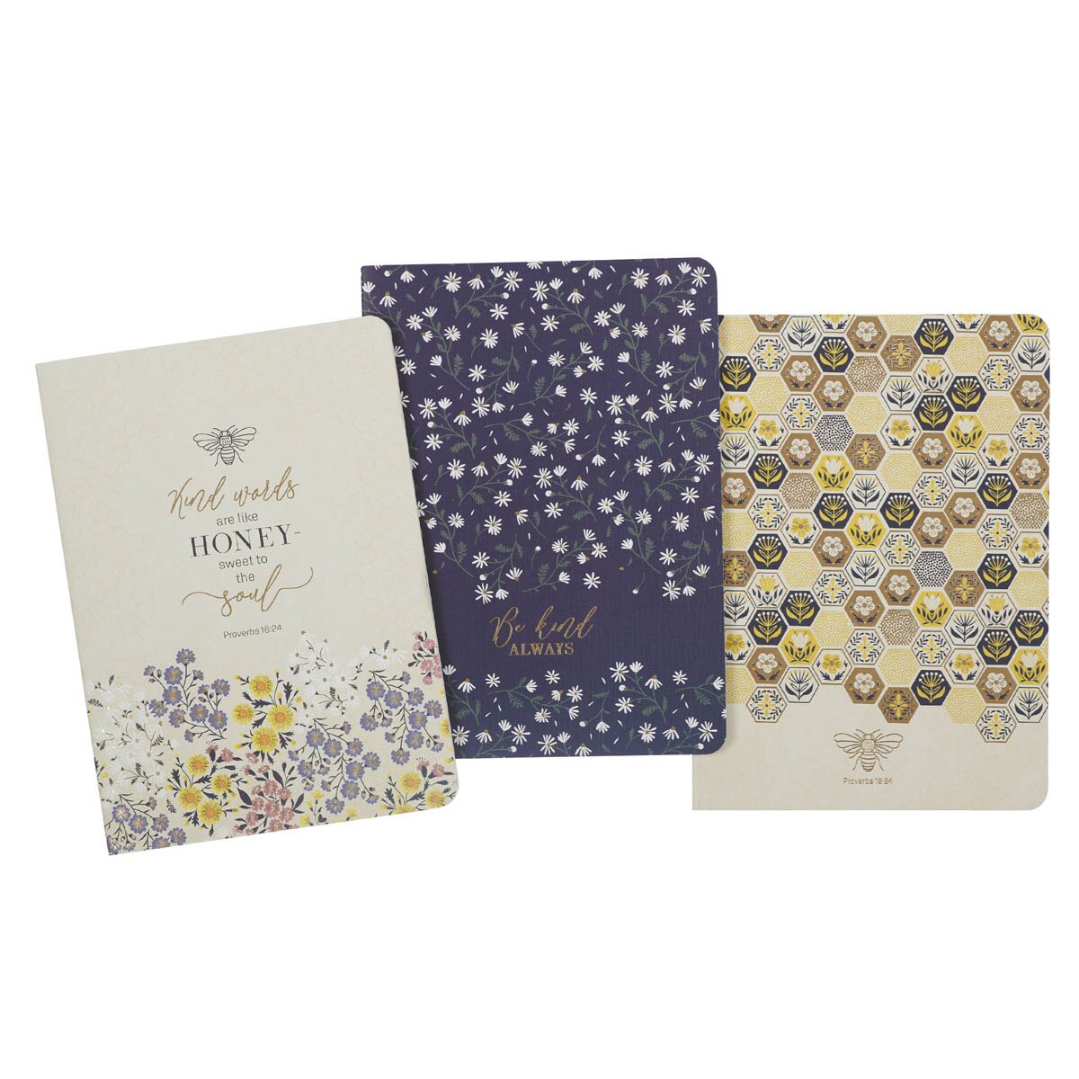 Kind Words Are Like Honey Large Notebook Set - Proverbs 16:24 by Christian Art Gifts, product view 5
