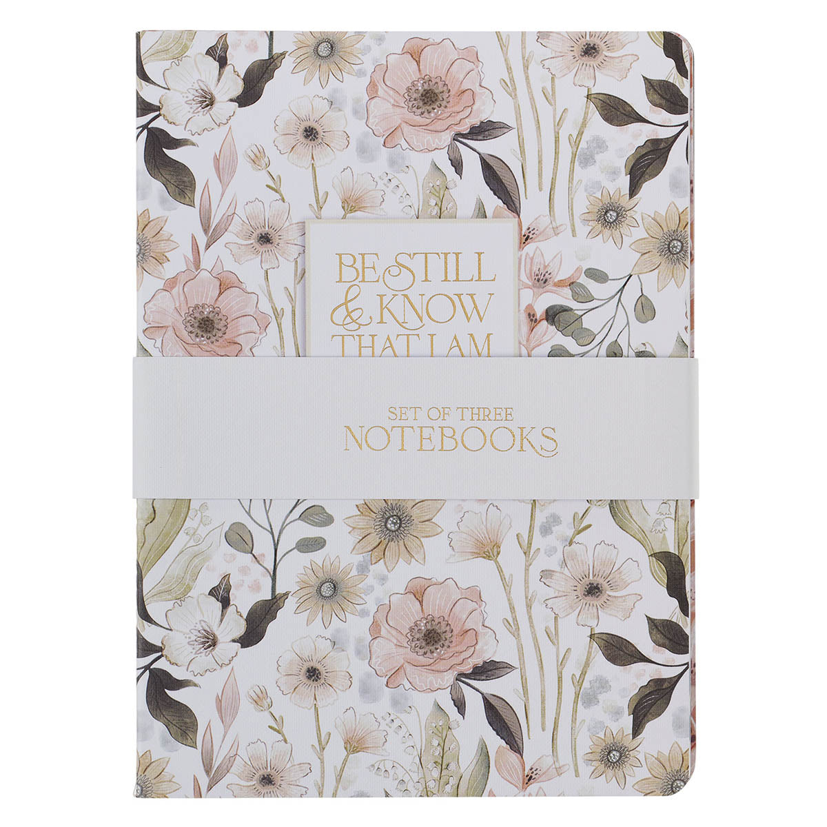 Be Still Teal Meadow Large Notebook Set - Psalm 46:10 by Christian Art Gifts