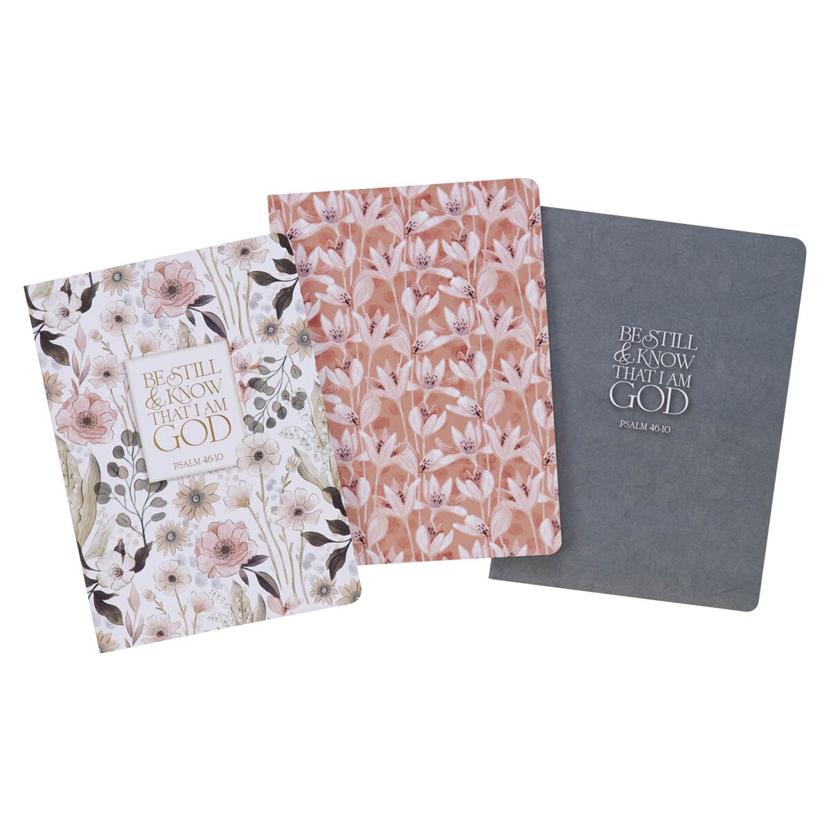 Be Still Teal Meadow Large Notebook Set - Psalm 46:10 by Christian Art Gifts, product view 3