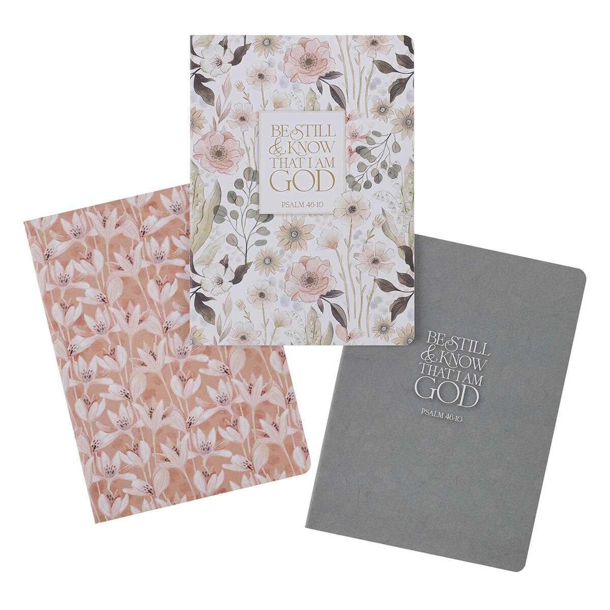Be Still Teal Meadow Large Notebook Set - Psalm 46:10 by Christian Art Gifts, product view 4