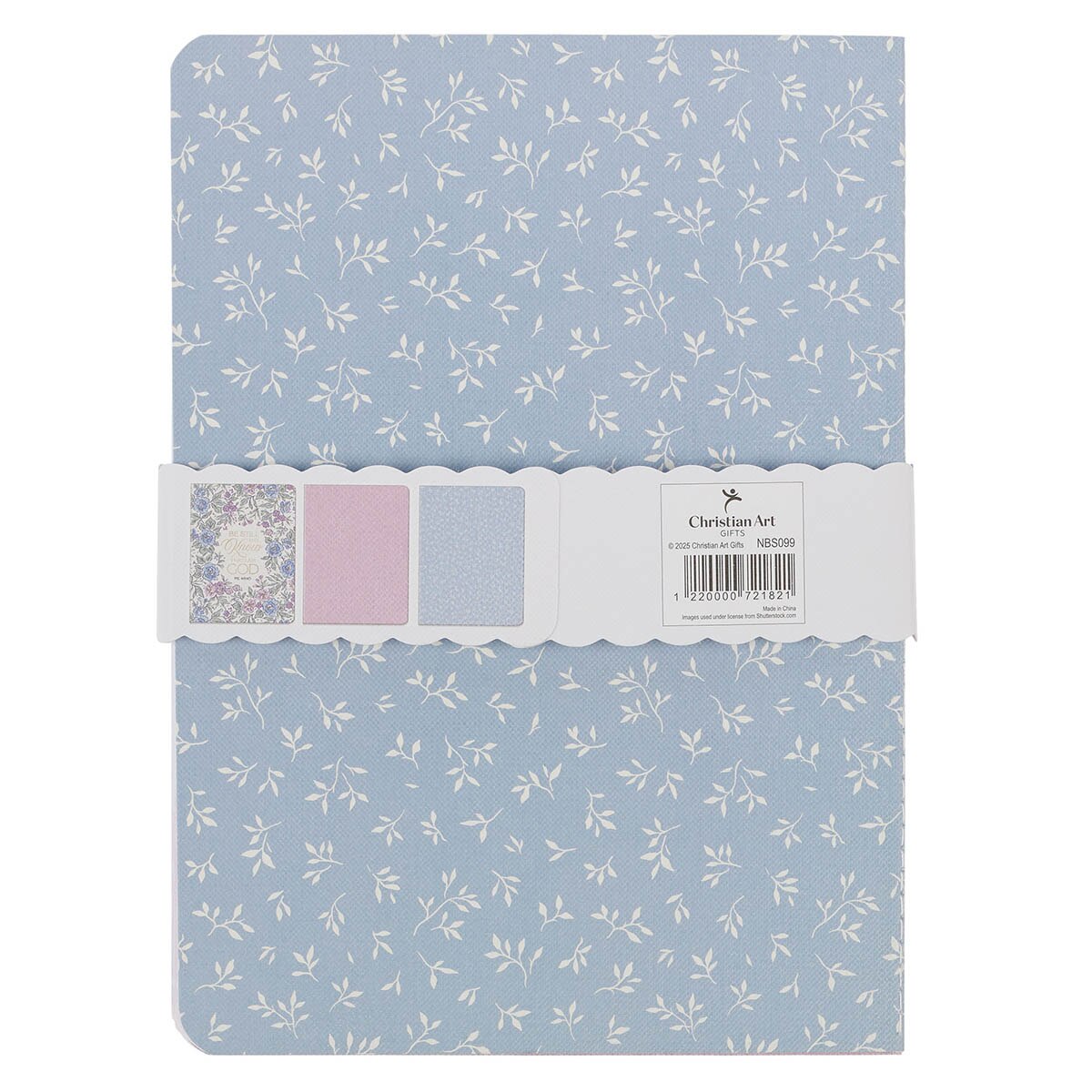 Be Still and Know Purple Trio Large 3-piece Notebook Set - Psalm 4:10 by Christian Art Gifts, product view 4