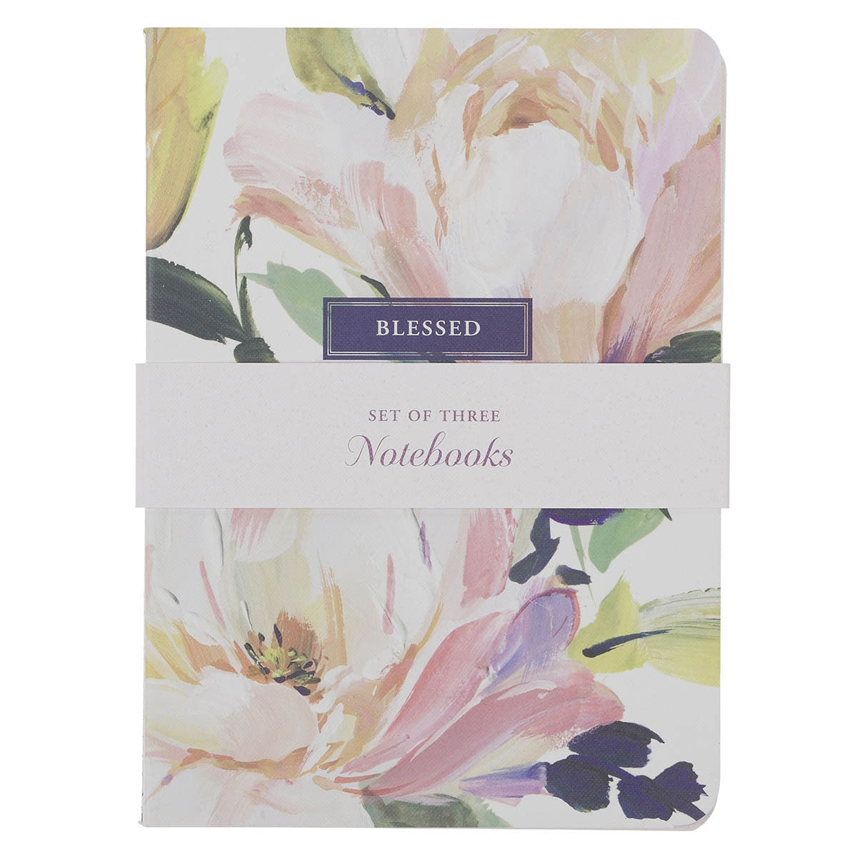 Blessed Purple Floral 3-Piece Large Notebook Set by Christian Art Gifts