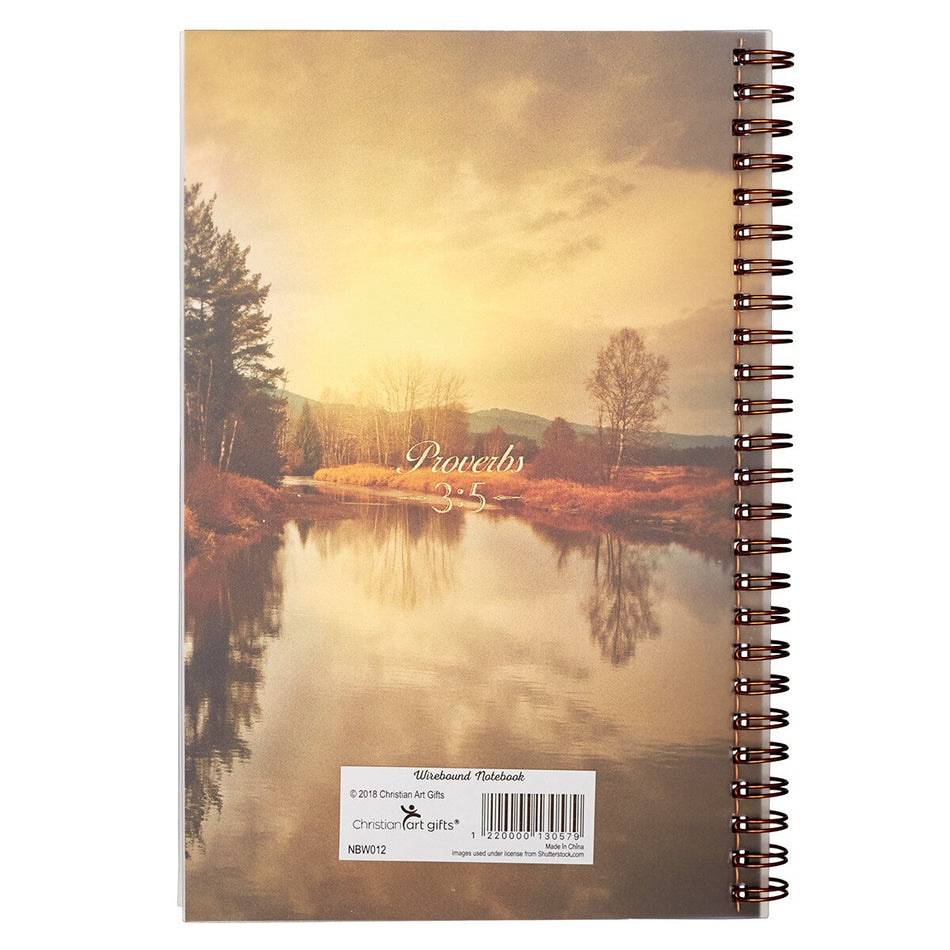 Trust in the Lord PVC Cover Spiral Notebook - Proverbs 3:5 by Christian Art Gifts, product view 2